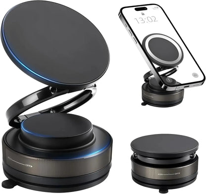 Magnetic Phone Holder 360° Rotatable  Phone Holder |  Foldable Design, Vacuum Suction Cup | Perfect for Car Dashboard