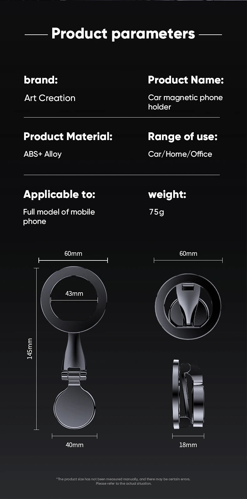 1080 Magsafe Car Phone Holder For Vehicles Mobile Support For The Car Cell Phone Holder in Car For iPhone 16 15 Pro Max Plus