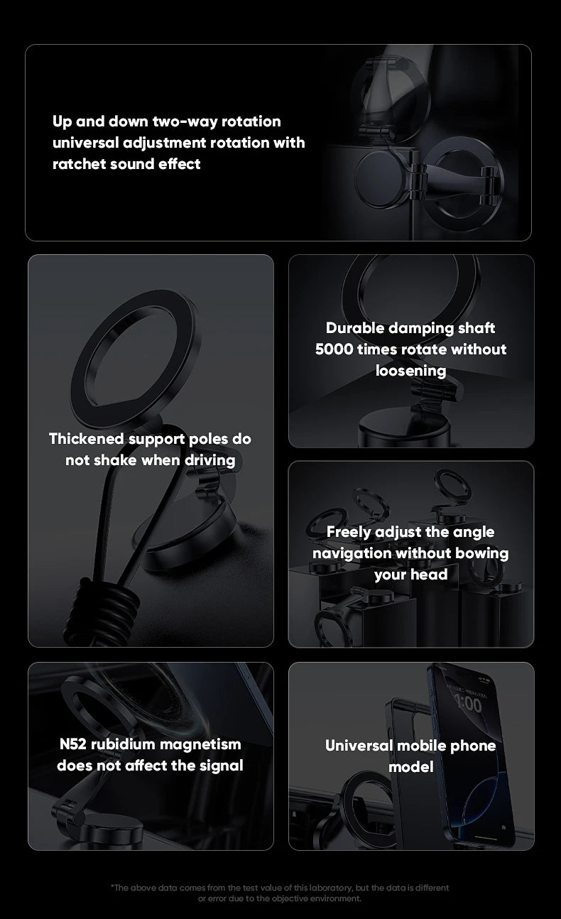 1080 Magsafe Car Phone Holder For Vehicles Mobile Support For The Car Cell Phone Holder in Car For iPhone 16 15 Pro Max Plus