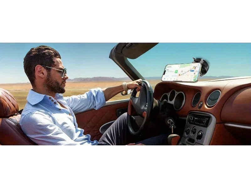 Magnetic Phone Holder 360° Rotatable  Phone Holder |  Foldable Design, Vacuum Suction Cup | Perfect for Car Dashboard